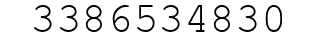 Number 3386534830.