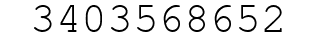 Number 3403568652.