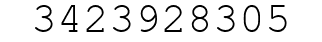 Number 3423928305.
