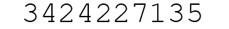 Number 3424227135.