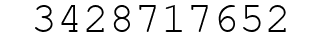 Number 3428717652.