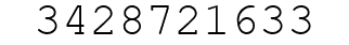 Number 3428721633.