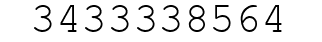 Number 3433338564.
