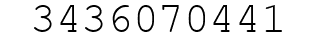 Number 3436070441.