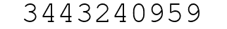 Number 3443240959.