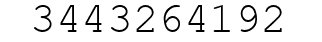 Number 3443264192.