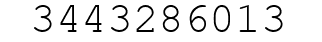 Number 3443286013.