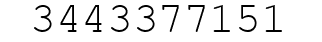 Number 3443377151.