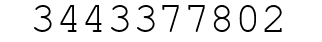 Number 3443377802.