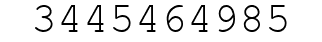 Number 3445464985.