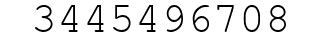 Number 3445496708.
