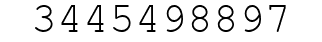 Number 3445498897.