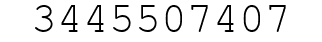 Number 3445507407.