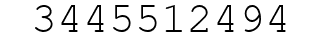 Number 3445512494.