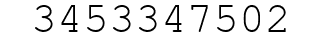 Number 3453347502.