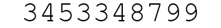 Number 3453348799.