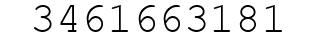 Number 3461663181.