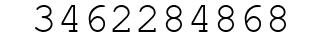 Number 3462284868.