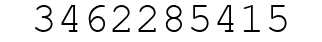 Number 3462285415.
