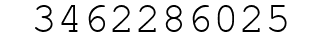 Number 3462286025.