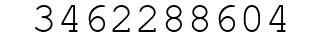 Number 3462288604.
