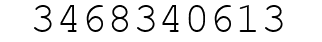 Number 3468340613.