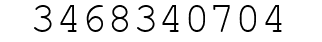 Number 3468340704.