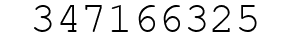 Number 347166325.