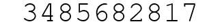 Number 3485682817.
