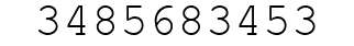 Number 3485683453.