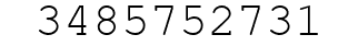 Number 3485752731.