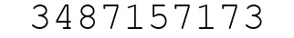 Number 3487157173.