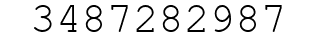 Number 3487282987.