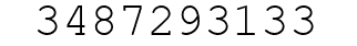 Number 3487293133.