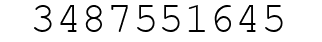 Number 3487551645.