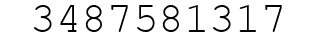 Number 3487581317.