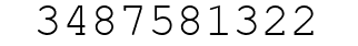 Number 3487581322.