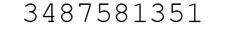 Number 3487581351.
