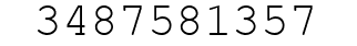 Number 3487581357.