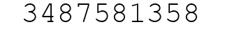 Number 3487581358.