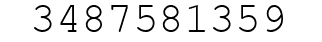 Number 3487581359.