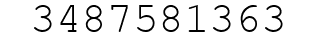 Number 3487581363.