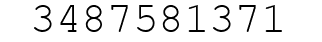 Number 3487581371.