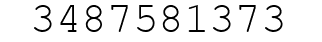 Number 3487581373.