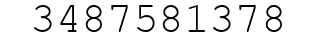 Number 3487581378.
