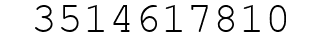 Number 3514617810.