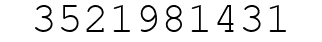 Number 3521981431.