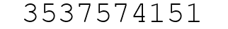 Number 3537574151.