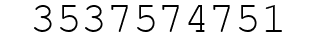 Number 3537574751.