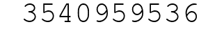 Number 3540959536.